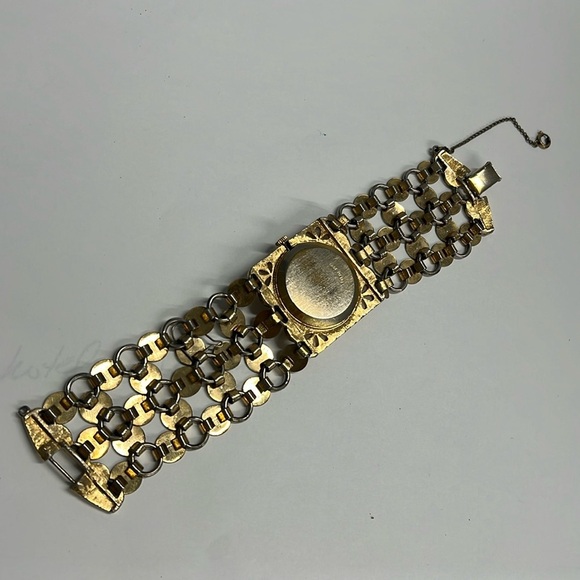 Vendome Vintage Metal Wide Bracelet Watch - Picture 4 of 8